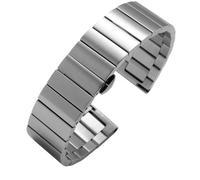 THBGTCNQ Bracelet de montre en acier inoxydable 16mm 18mm 20mm 22mm for montre intelligente montre à Quartz boucle pliante hommes femmes bracelet en métal(Silver,20mm)