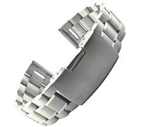 THBGTCNQ Bracelet De Montre En Acier Inoxydable De 18 Mm, 20 Mm, 22 Mm, 24 Mm, 26 Mm, 28 Mm, 30 Mm, Couleur Unie, Bracelet Classique En Métal For Hommes Et Femmes(Silver,22mm)