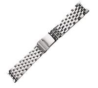 THBGTCNQ Bracelet de montre en acier inoxydable massif 24 mm Bracelet universel en argent poli Convient for montre intelligente Montre à quartz Bracelet de montre