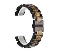 THBGTCNQ Bracelet de montre en bois, boucle déployante en acier inoxydable, bracelet de remplacement universel à dégagement rapide(B,23mm)