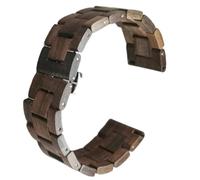 THBGTCNQ Bracelet de montre en bois, fermoir pliant en acier inoxydable à dégagement rapide, bracelet de rechange universel(A,23mm)