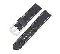 THBGTCNQ Bracelet de montre en caoutchouc à dégagement rapide 18 mm, 20 mm, 22 mm, bracelet universel en silicone(Black 7,20mm)