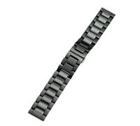 THBGTCNQ Bracelet de Montre en céramique, Boucle déployante en Acier Inoxydable, Bracelet Universel à dégagement Rapide(Black_19mm)