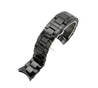 THBGTCNQ Bracelet de montre en céramique, boucle déployante universelle en acier inoxydable, bracelet de rechange(Glossy,22mm)