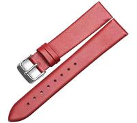 THBGTCNQ Bracelet de montre en cuir, boucle en acier inoxydable, confortable, durable, universel(Red,17mm)