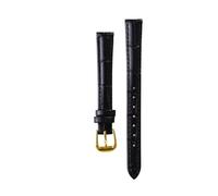 THBGTCNQ Bracelet de montre for femme, bracelet en cuir à dégagement rapide, bracelet de rechange for petites tailles(Black-Gold,24mm)