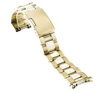 THBGTCNQ Bracelet de Montre Unisexe en Acier Inoxydable avec Boucle déployante et Interface en Arc(Gold,26mm)