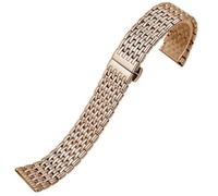 THBGTCNQ Bracelet de Montre Unisexe en Acier Inoxydable, Bracelet de Rechange(Rose Gold_22mm)
