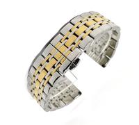 THBGTCNQ Bracelet de montre unisexe en acier inoxydable de 18 mm et 22 mm(Silver gold,20mm)