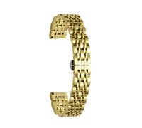 THBGTCNQ Bracelet de Montre Universel en Acier Inoxydable avec Boucle déployante en métal(Gold,12mm)