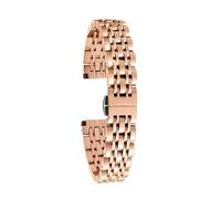 THBGTCNQ Bracelet de Montre Universel en Acier Inoxydable avec Boucle déployante en métal(Rose Gold,12mm)