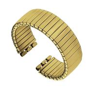 THBGTCNQ Bracelet de montre universel en acier inoxydable, bracelet élastique en métal extensible(GoldA,17mm)