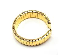 THBGTCNQ Bracelet élastique en acier inoxydable 12 mm, 14 mm, 16 mm, 18 mm, 20 mm, 22 mm, bracelet de montre extensible en métal doré for hommes et femmes(Gold,16mm)