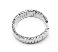 THBGTCNQ Bracelet élastique en acier inoxydable 12 mm, 14 mm, 16 mm, 18 mm, 20 mm, 22 mm, bracelet de montre extensible en métal doré for hommes et femmes(Silver,16mm)