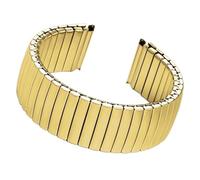 THBGTCNQ Bracelet en acier inoxydable 18mm 20mm, élastique en métal extensible, Bracelet de remplacement universel for hommes et femmes(Gold,18mm)