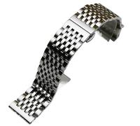 THBGTCNQ Bracelet en acier inoxydable à extrémité incurvée 18 mm 20 mm 22 mm Bracelet à boucle de rechange universel Argent Or(Silver,20mm)