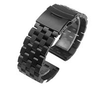 THBGTCNQ Bracelets de montre en acier inoxydable de 18 à 24 cm, adaptés aux hommes et aux femmes(Black,20mm)