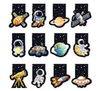 Thboxes 12 Pcs Marque-Pages Magnétiques Espace, Astronaute Signets de Lecture Aimantés Cadeau Enfants Garçons Anniversaire Papeterie pour Lecteurs Étudiants Cadeau Paques Enfant