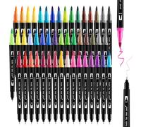 Thboxes 48 Couleurs Feutres Coloriage, Feutre Aquarelle Double Pointe