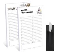 Thboxes Lot de 2 blocs magnétiques pour liste d'épicerie pour réfrigérateur avec porte-stylo, 120 feuilles au total pour réfrigérateur, liste de courses, liste de choses à faire, bloc-notes, 11,4 x