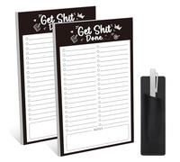 Thboxes Lot de 2 blocs-notes magnétiques pour liste d'épicerie pour réfrigérateur avec porte-stylo, 120 feuilles au total pour réfrigérateur, liste de courses, liste de choses à faire, bloc-notes