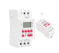 THC 15A 20A 30A minuterie hebdomadaire Programmable DIN Rail LCD minuterie numérique interrupteur ACDC 12V 24V 110V 220V 240V 1 pièces(THC-20A-AC220V)