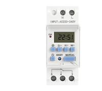 THC 15A ype Din Rail 2 fils hebdomadaire 7 jours Programmable numérique temporisation relais minuterie contrôle AC 220 V 230 V 12 V 24 V 48 V 30A(1NO1NC 110V AC DC)