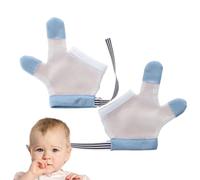 Thcking for Kids - Protège-pouce pour sucer le pouce | 1 paire de protège-mains résistants aux morsures | Housse respirante anti-succion pour bébé, bouchon flexible, de doigt réglable pour
