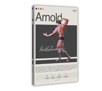 THCTCA Arnold Schwarzenegger Poster sur toile - Décoration murale pour salon, chambre à coucher - Style cadre - 30 x 45 cm