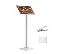 THCTYRP，Porte Menu Restaurant，Menu Rack Outdoor Restaurant Display argent | 49 x 35 cm information holder, menu cards, advertising boards, as a binder or as an information display