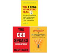 The 1-Page Marketing Plan, The CEO Speaks & The Psychology of Management 3 Books Collection Set
