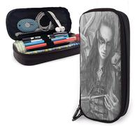 The 100 Heda Lexa Trousse À Crayons En Cuir, Trousse À Cosmétiques De Voyage, Trousse À Crayons À Fermeture Éclair De Grande Capacité, Boîte De Rangement De Papeterie, Porte-Stylo Cadeau D'anniversair