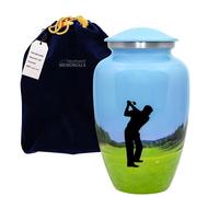 The 19th Hole Grande urne de golf pour homme adulte pour cendres humaines - Un beau lieu de repos final pour l'homme qui aime jouer au golf - pour une personne pesant jusqu'à 90,7 kg