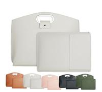The 2-Piece Set Sophisticated Business Waterproof Leather Laptop&Tote Set,14-16 Inch Women's Laptop Bag,As Mouse Pad (White)