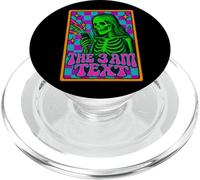 The 3 AM Text Retro Squelette Vibrant Checkered Humour Art PopSockets PopGrip pour MagSafe
