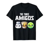 The 3 Three Amigos Funny Cinco De Mayo Tequila Shot Lime T-Shirt Graphique avec Valeur, Homme, Noir, S