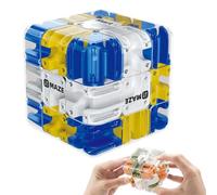 The 3D Labyrinth Cube - Transforms Logic Into Fun Interactive Puzzle， 3D Transparent Logic and Concentration Game Educational Toy Adult Child Cass
