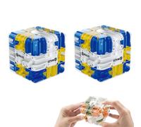 The 3D Labyrinth Cube - Transforms Logic Into Fun Interactive Puzzle， 3D Transparent Logic and Concentration Game Educational Toy Adult Child Cass