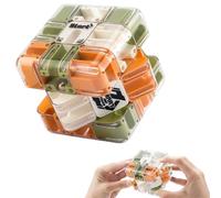 The 3D Labyrinth Cube - Transforms Logic Into Fun Interactive Puzzle， 3D Transparent Logic and Concentration Game Educational Toy Adult Child Cass