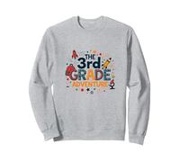 The 3rd Grade Adventure: Space & Science Fun, 3e année Sweatshirt, Unisexe pour Adultes, Gris Chiné, XXL