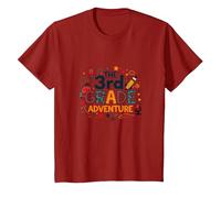 The 3rd Grade Adventure: Space & Science Fun, 3e année T-Shirt, Enfant, Canneberge, 12 Ans