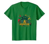 The 3rd Grade Adventure: Space & Science Fun, 3e année T-Shirt, Enfant, Vert Kelly, 6 Ans