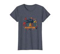 The 3rd Grade Adventure: Space & Science Fun, 3e année T-Shirt, Femme, Bleu Chiné, XS