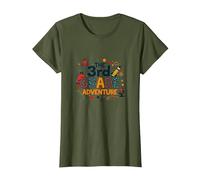 The 3rd Grade Adventure: Space & Science Fun, 3e année T-Shirt, Femme, Olive, 3XL