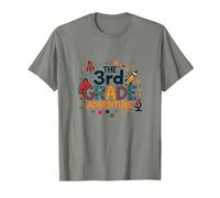The 3rd Grade Adventure: Space & Science Fun, 3e année T-Shirt, Homme, Vert Kaki chiné, M