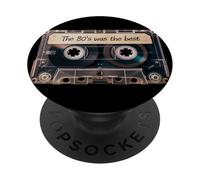 The 80s Was The Best Mix Tape Cassette rétro Nostalgie PopSockets PopGrip Adhésif