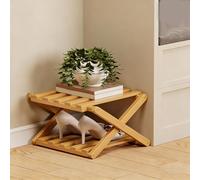 The 9-Tier No-Assembly Bamboo Rack - Foldable Accordion Corner Shoe Shelf, Space-Saving Multifunction Storage Rack for Corridors, Bedrooms and Small Spaces, Sturdy & Stable, Stylish (Style a,2)