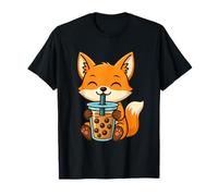 Thé à bulles Boba Japanese Fox Kitsune Anime Culture Otaku T-Shirt