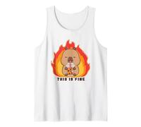 Thé à Bulles CapyFun This is Fine Meme Capybara Débardeur