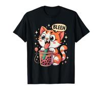 Thé à Bulles Japonais Kawaii Anime Boba Neko T-Shirt